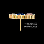 Triple Cluster Prong-Set Gem Threadless Earring / Nosering – 24Kt Gold PVD Titanium