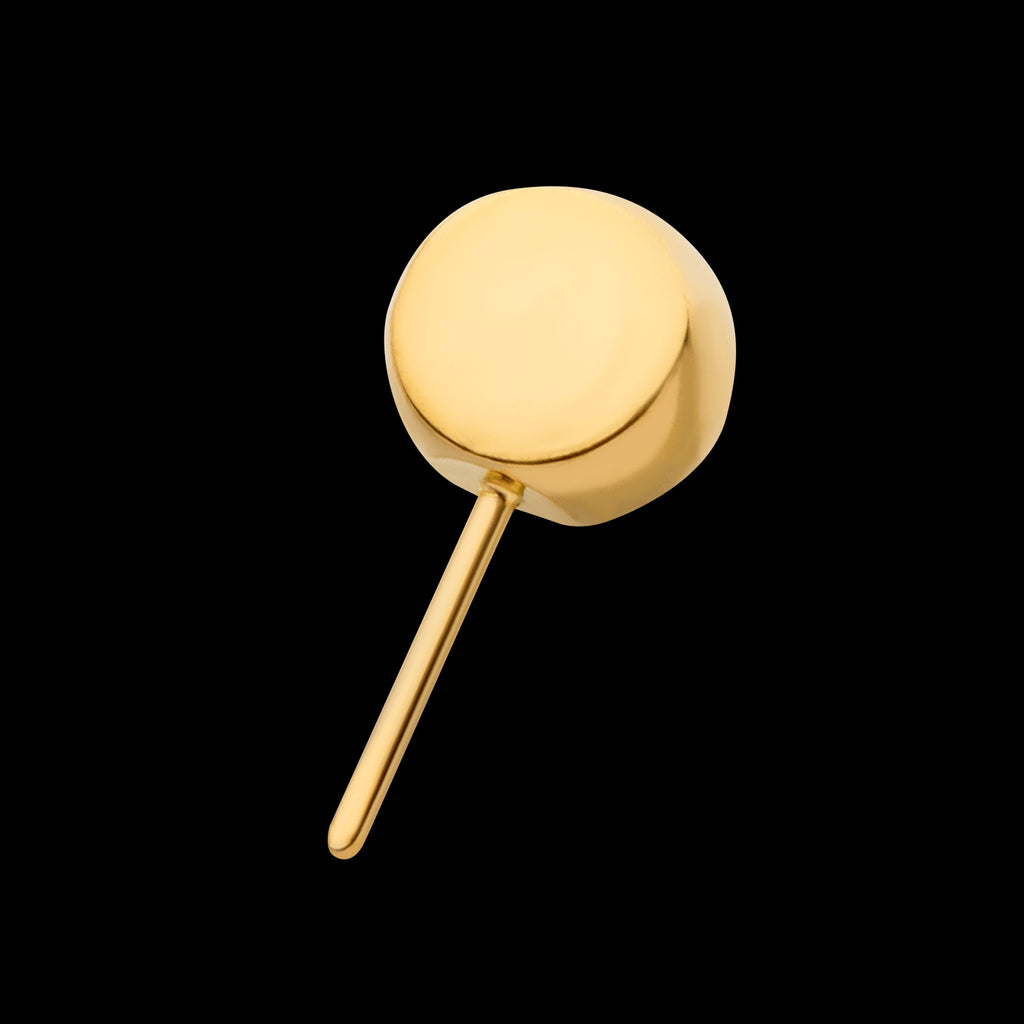 Bezel Set Swarovski Crystal Side Facing Flatback Stud Earring / Nosering - Swarovski Crystal in 24Kt Gold PVD Titanium