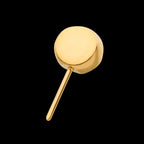 Bezel Set Swarovski Crystal Side Facing Flatback Stud Earring / Nosering - Swarovski Crystal in 24Kt Gold PVD Titanium