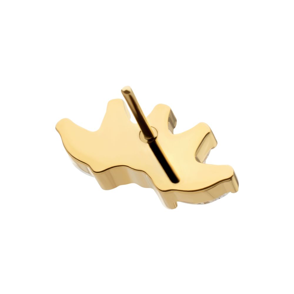 5-Marquise Gem Fan Cluster Threadless Earring / Nosering Top – Gem & 24Kt Gold PVD Titanium