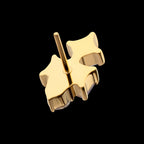 Astra Cluster Prong Set Gem Flatback Stud Earring / Nosering - Gem in 24Kt Gold PVD Titanium