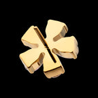Radiant Bloom Flower Prong Set Gem Flatback Stud Earring / Nosering - Gem in 24Kt Gold PVD Titanium