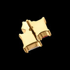 “Lustre Cluster” Prong-Set Gem Threadless Earring / Nosering – 24Kt Gold PVD Titanium