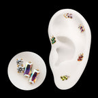 Eclat Cluster Prong Set Gem Flatback Stud Earring / Nosering - Gem in 24Kt Gold PVD Titanium