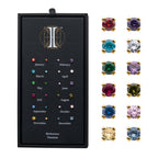 Birthstone Threadless Earring / Nosering Top – Gem & 24Kt Gold PVD Titanium