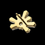 Round & Baguette Cluster Gem Sunray Threadless Earring / Nosering – 24Kt Gold PVD Titanium