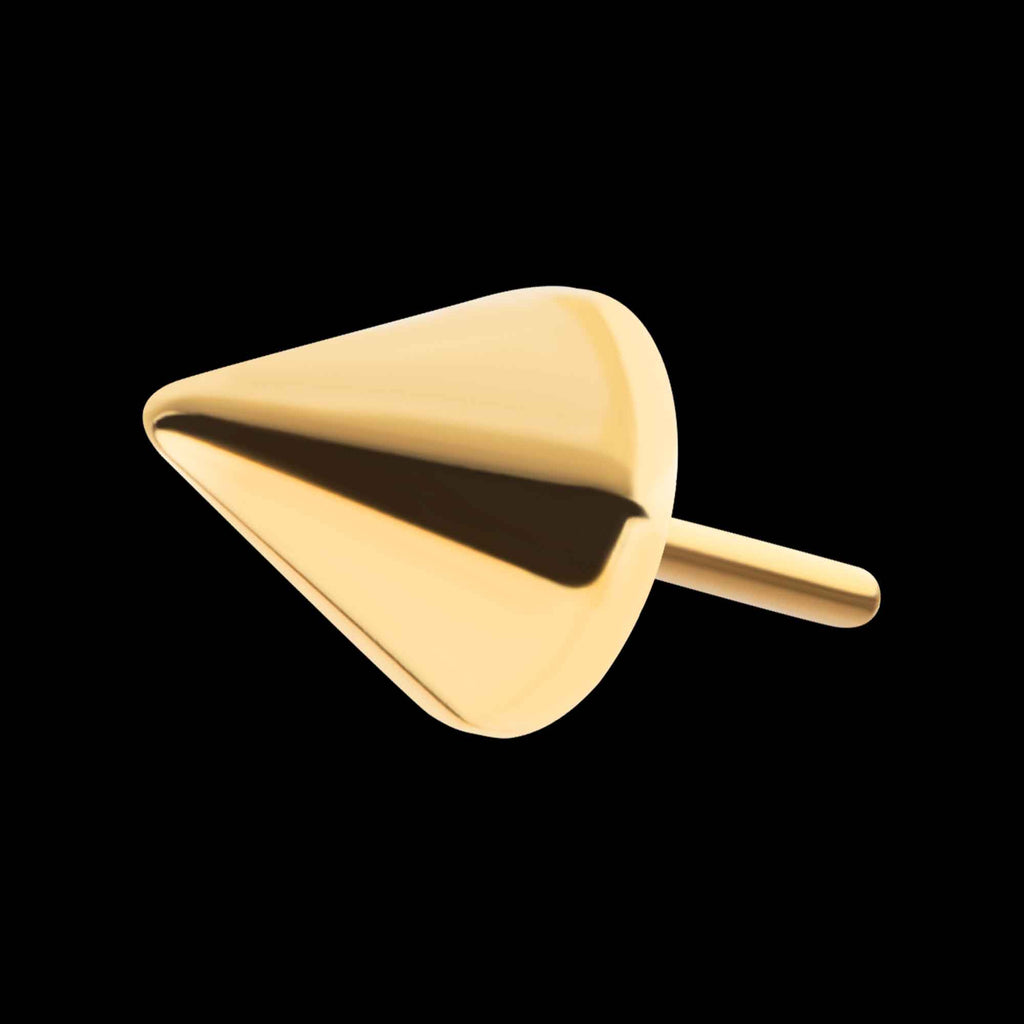 Spike Flatback Stud Earring / Nosering - 24Kt Gold PVD Titanium