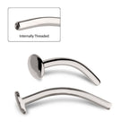 Fixed Disk Floating Navel Jewelry / Belly Button Ring Bar – Titanium