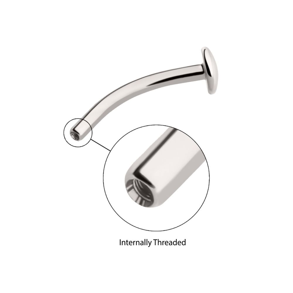 Fixed Disk Floating Navel Jewelry / Belly Button Ring Bar – Titanium