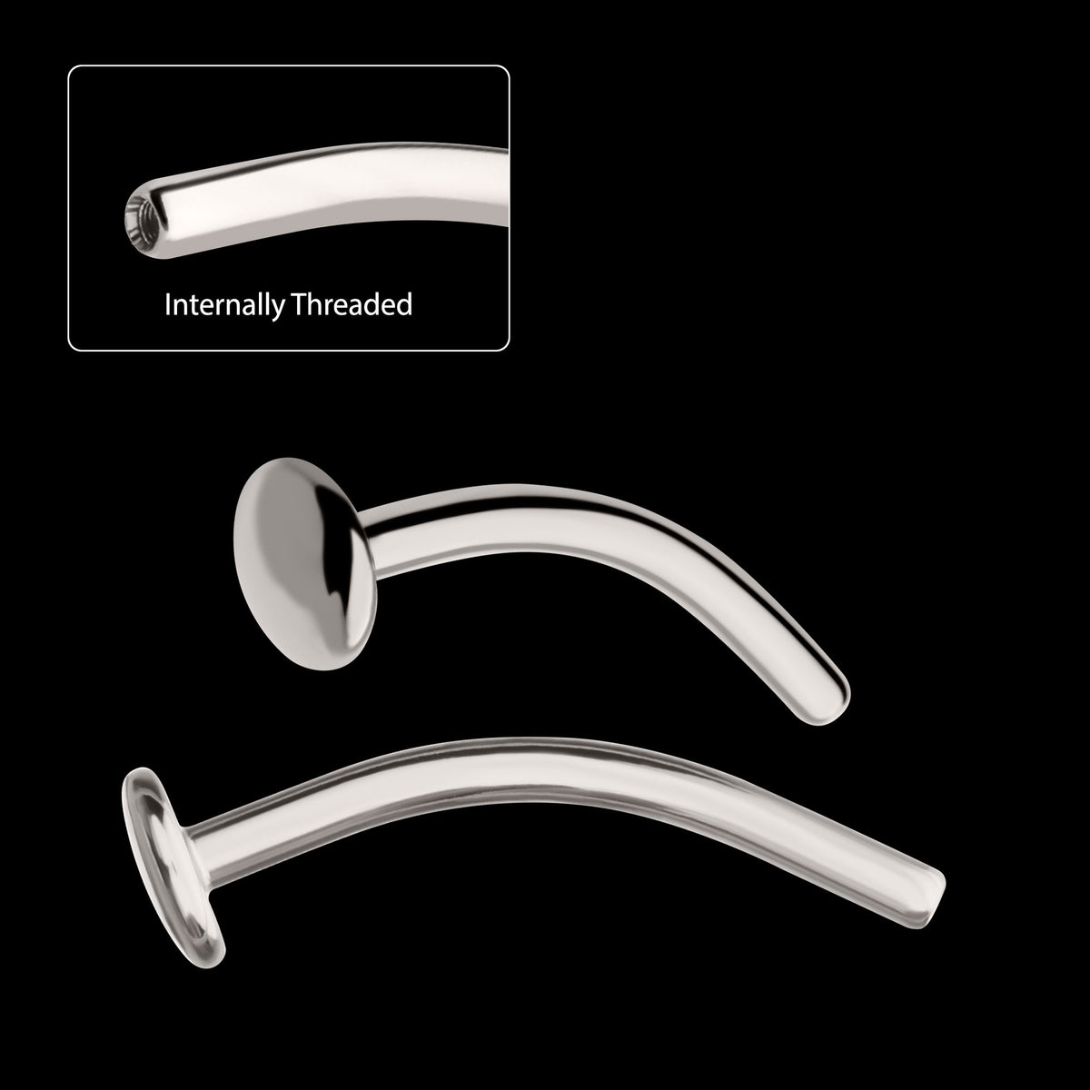 Fixed Disk Floating Navel Jewelry / Belly Button Ring Bar – Titanium