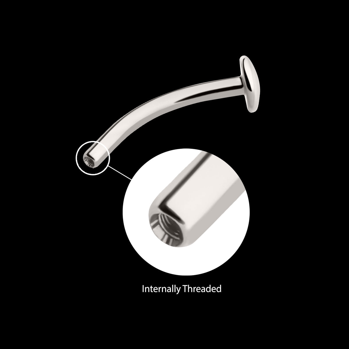Fixed Disk Floating Navel Jewelry / Belly Button Ring Bar – Titanium
