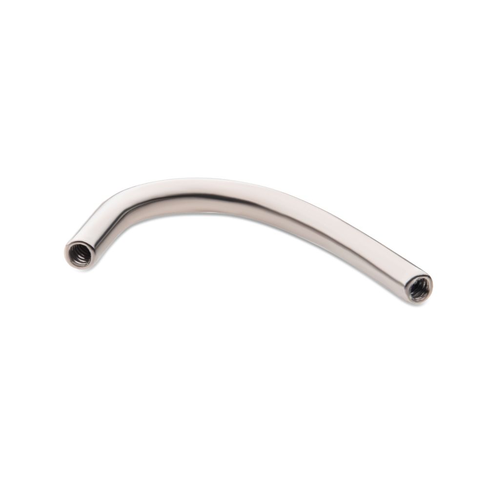 14g Internally Threaded J-Curve Navel Barbell – Titanium