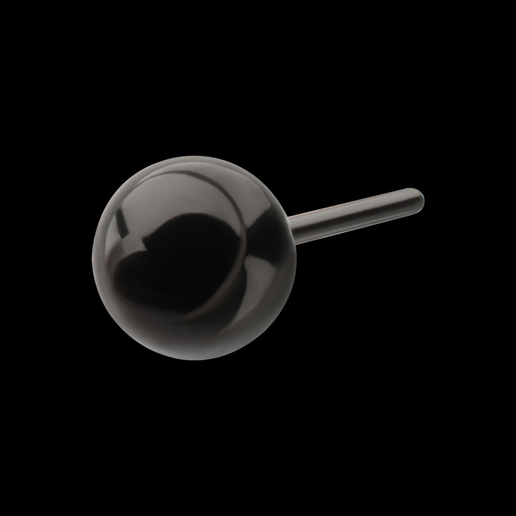 Ball Threadless Earring / Nosering – Black PVD Titanium