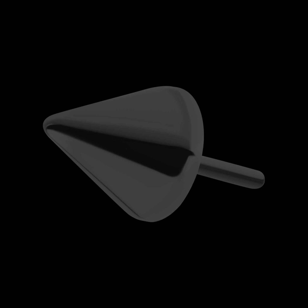 Spike Flatback Stud Earring / Nosering - Black PVD Titanium