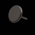 Flat Disc Flatback Stud Earring / Nosering - Black PVD Titanium