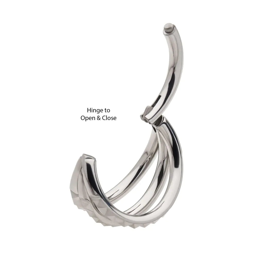 Double Bezel-Set Swarovski Crystal Navel Jewelry / Belly Button Ring – Titanium