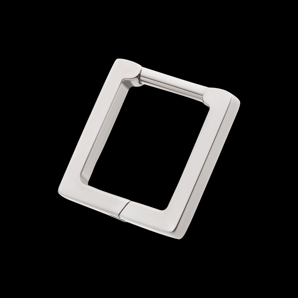 Square Hinged Segment Clicker Hoop Earring / Nosering – Titanium