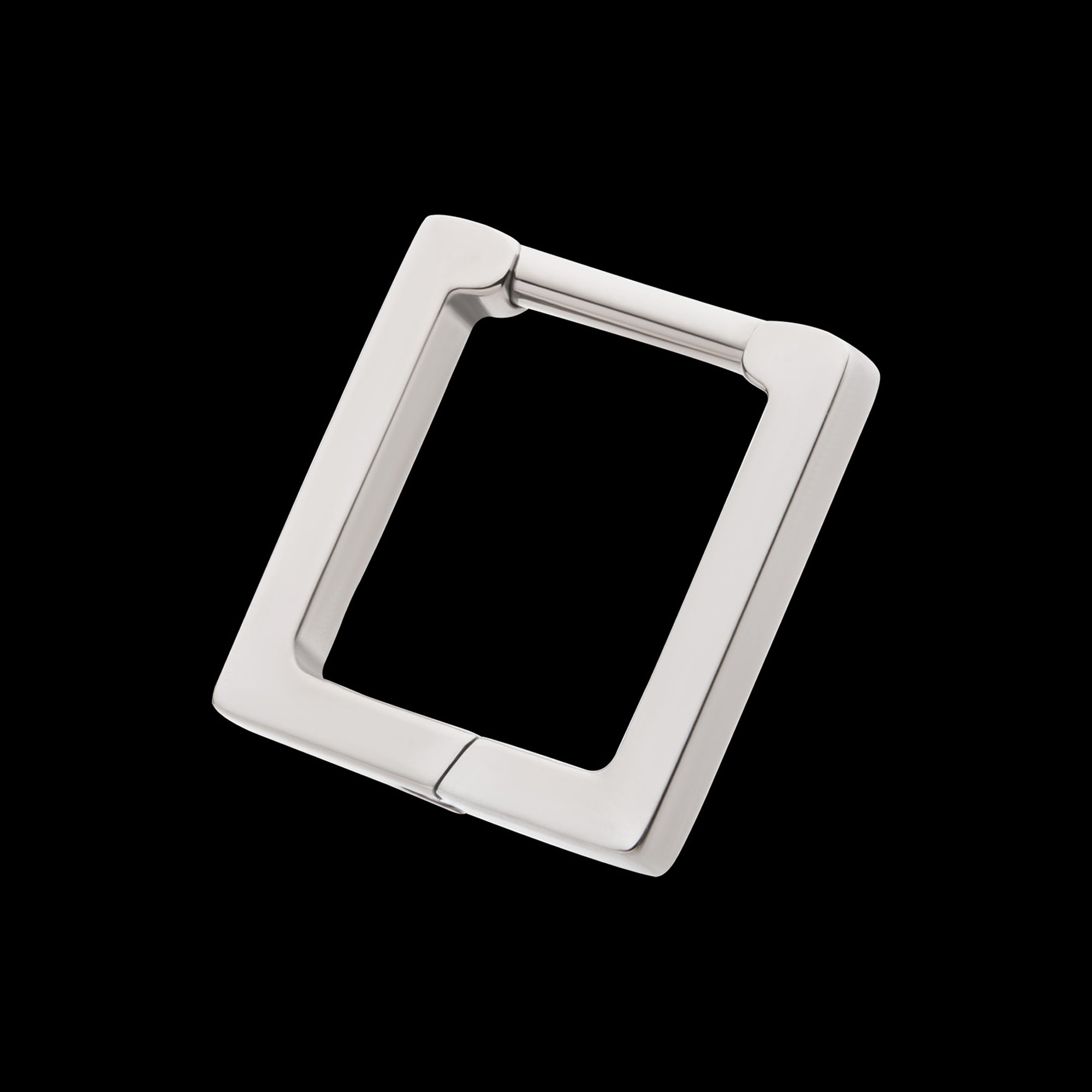 Square Hinged Segment Clicker Hoop Earring / Nosering – Titanium