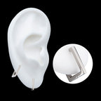 Square Hinged Segment Clicker Hoop Earring / Nosering – Titanium