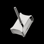 Luxe Baguette Prong-Set Gem Threadless Earring / Nosering – Titanium