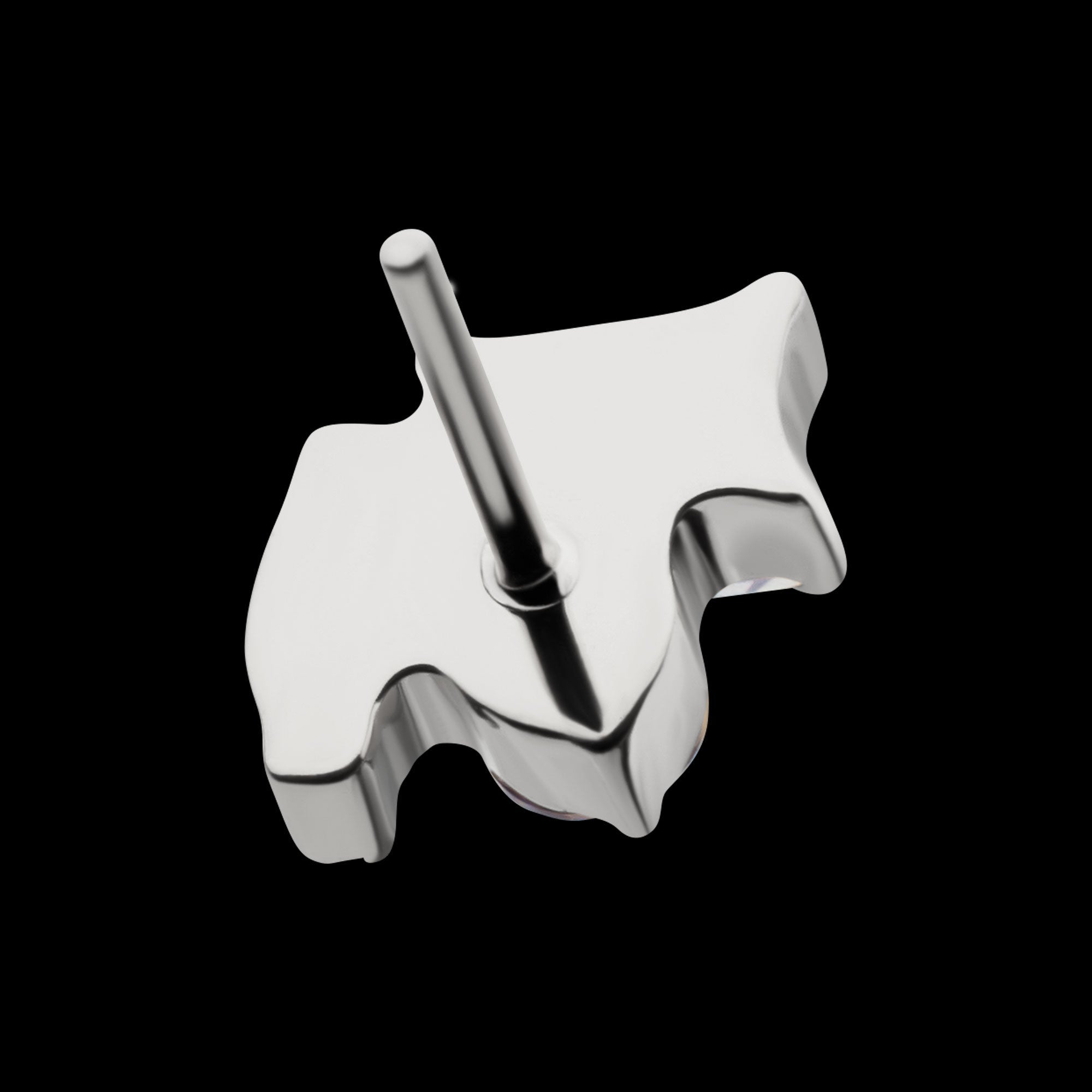 Harmony Cluster Prong-Set Gem Threadless Earring / Nosering – Titanium
