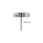 3-Marquise Gem Fan Cluster Threadless Earring / Nosering Top – Gem & Titanium