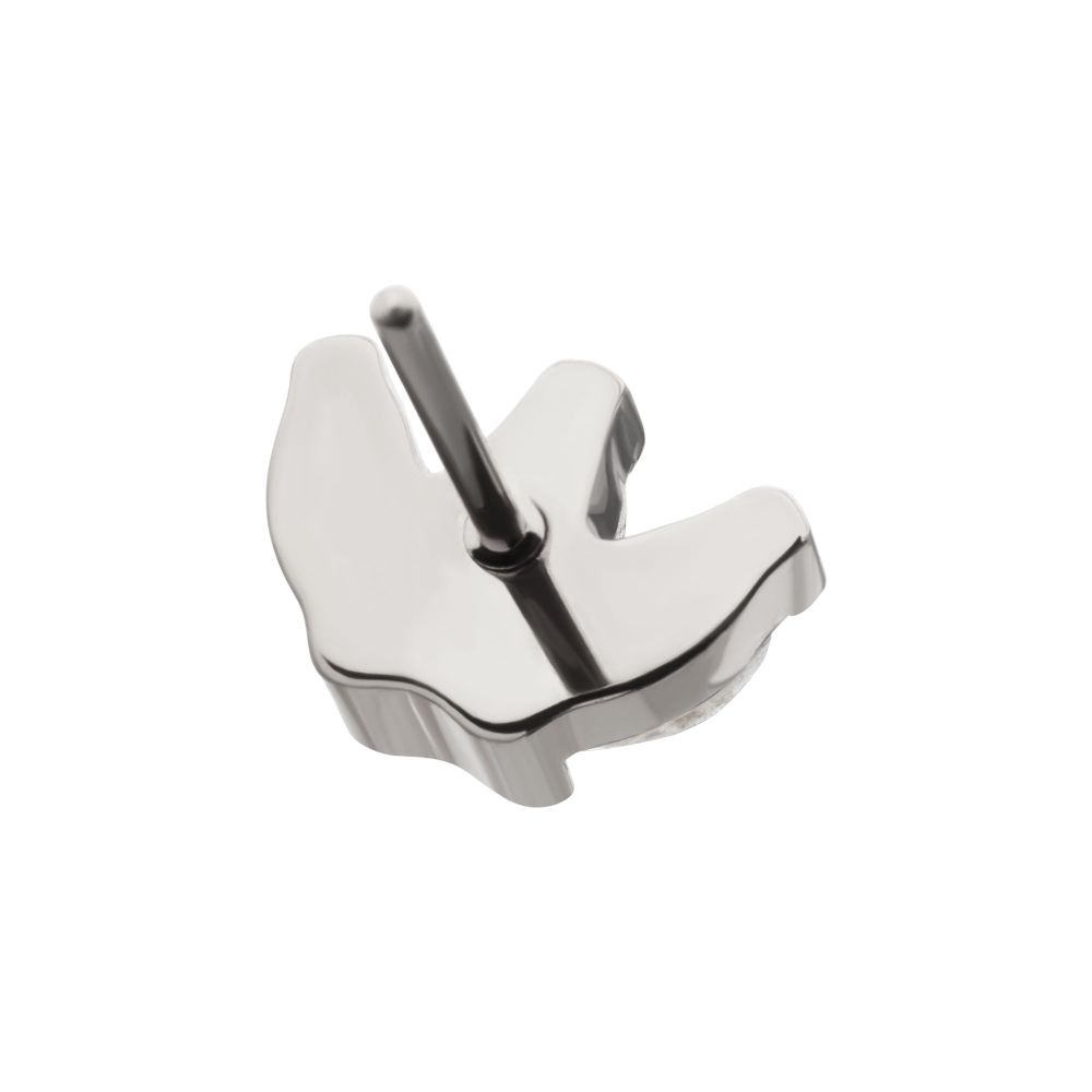 3-Marquise Gem Fan Cluster Threadless Earring / Nosering Top – Gem & Titanium