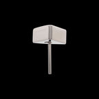 Bezel Set CZ Triangular Shape Flatback Stud Earring / Nosering - CZ in Titanium
