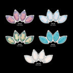 4-Cluster Marquise Opalite Flatback Stud Earring / Nosering - Opal in Titanium