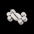 Clustered Bezel Set Marquise & Round CZ Flatback Stud Earring / Nosering - CZ in Titanium