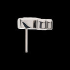 Clustered Bezel Set Teardrop & Round CZ Flatback Stud Earring / Nosering - CZ in Titanium