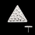 Hammered Triangle Flatback Stud Earring / Nosering - Titanium