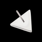 Hammered Triangle Flatback Stud Earring / Nosering - Titanium