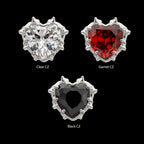 Prong Set Gem Heartbreaker Edge Flatback Stud Earring / Nosering - Gem in Titanium