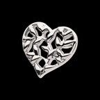 Heart of Vines Flatback Stud Earring / Nosering - Titanium