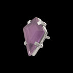 4-Prong Kite Shape Stone Flatback Stud Earring / Nosering - Titanium