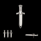 Bezel Set 1mm CZ Dagger Flatback Stud Earring / Nosering - CZ in Titanium