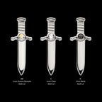 Bezel Set 1mm CZ Dagger Flatback Stud Earring / Nosering - CZ in Titanium