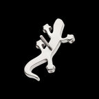 Pave Set Round CZ Gem Lizard Flatback Stud Earring / Nosering - CZ in Titanium
