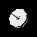 Vortex Spiral with Bezel Set Gem Flatback Stud Earring / Nosering - Gem in Titanium