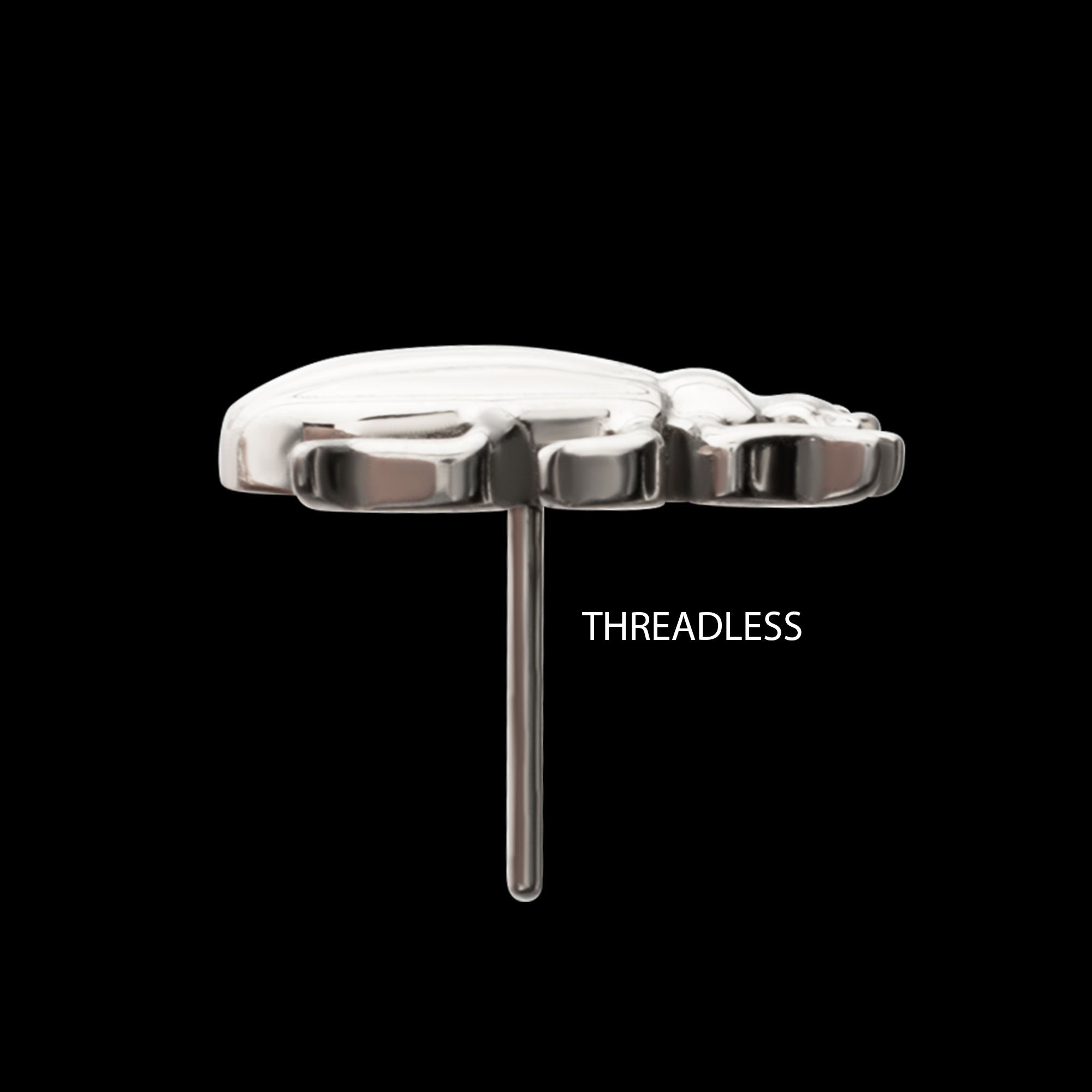 Beetle Flatback Stud Earring / Nosering - Titanium