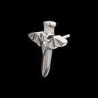 Bat Sword Flatback Stud Earring / Nosering - Titanium
