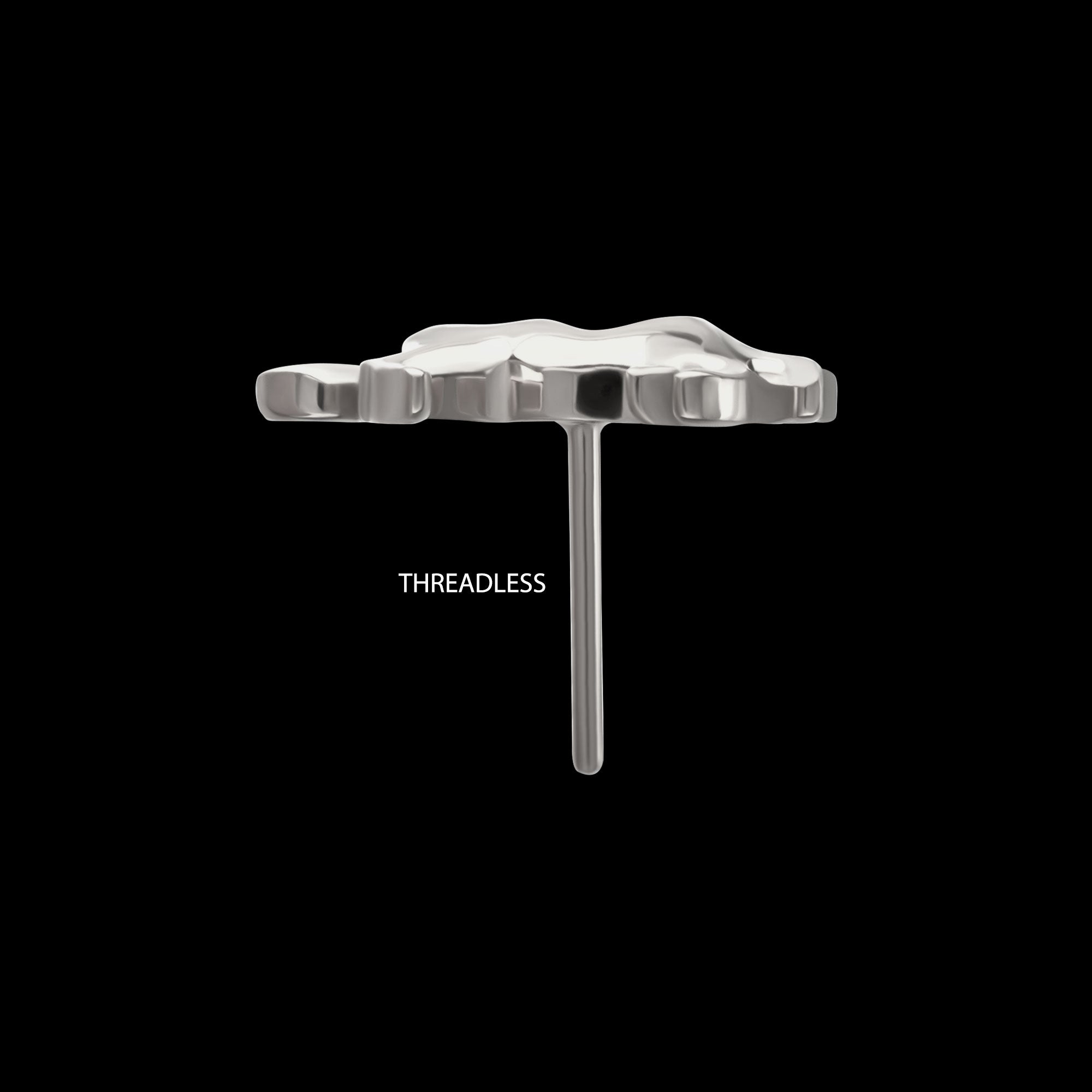 Horse Flatback Stud Earring / Nosering - Titanium