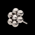 7 Beads Hexagon Shape Flatback Stud Earring / Nosering - Titanium