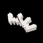 Prong Set Baguette & Round CZ 7-Cluster Flatback Stud Earring / Nosering - CZ in Titanium