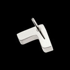 Prong Set 5 Round CZ Chevron Shape Flatback Stud Earring / Nosering - CZ in Titanium