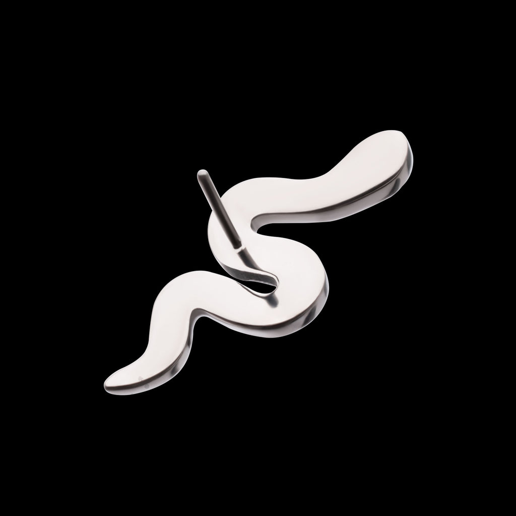 Prong Set 9-Gem Snake Flatback Stud Earring / Nosering - Gem in Titanium