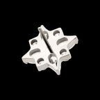 4 Marquise & 4 Round CZ Flower Shape Flatback Stud Earring / Nosering - CZ in Titanium