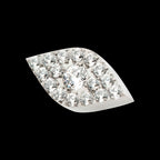 Pave Set Full Clear Round CZ Gem Evil Eye Flatback Stud Earring / Nosering - CZ in Titanium