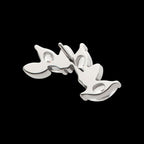 Oscillating Marquise CZ Gem 6-Cluster Flatback Stud Earring / Nosering - CZ in Titanium